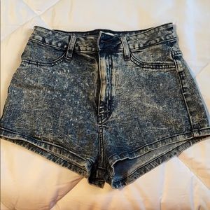 High waisted Jean shorts.